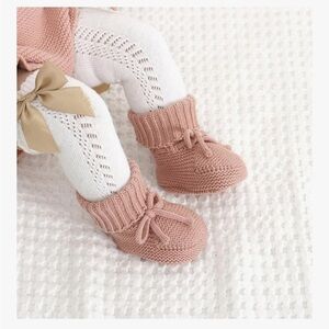 Warm Knit Baby Booties 0-3m Infant
